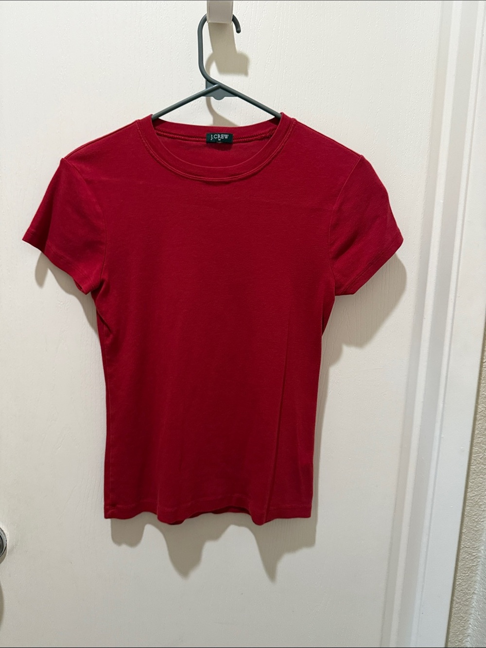 J. Crew Deep Red Short Sleeve Crewneck Tee